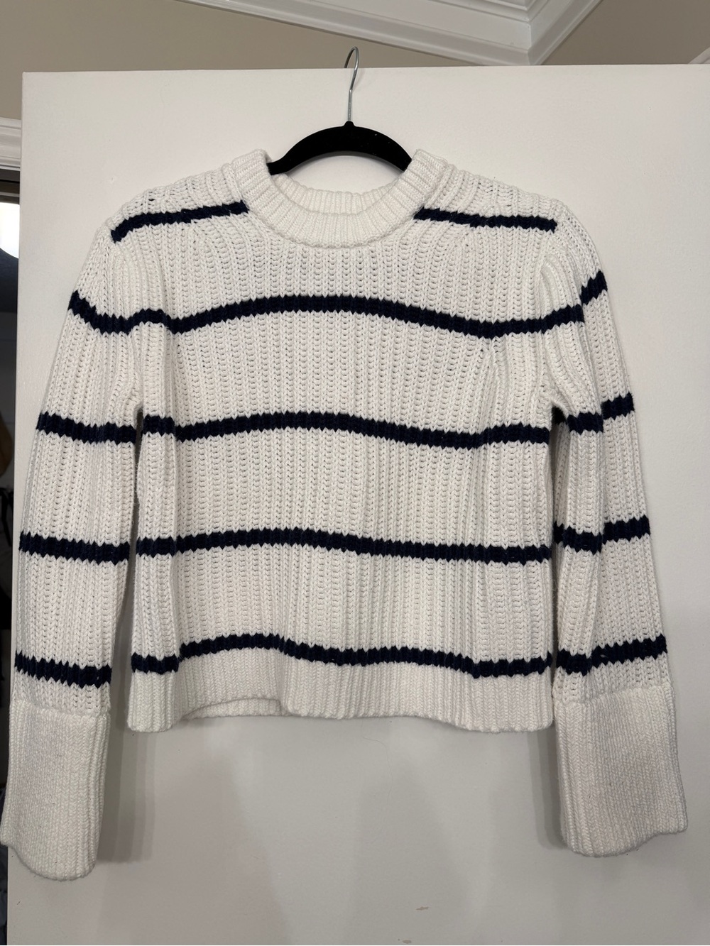 J. Crew NWT Heritage cotton fisherman crewneck sweater in Stripe - Picture 3 of 4